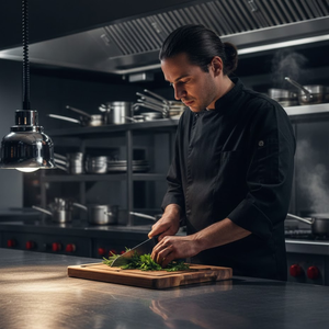 เขียงไม้สักทรงสี่เหลี่ยมแบบหนาพิเศษ |   แผ่นไม้ขอบเรียบแบบกลับด้านได้ พร้อมร่องน้ำหยดและรูมุมสำหรับอาหารในครัว - Product Image 4