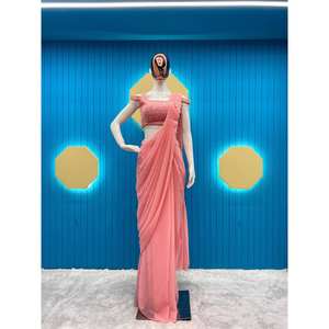 Designer Evening <b>Saree</b> with Sequence Embroidery for Parties and Special Occasions - Product Image 4