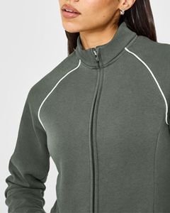 Veste de yoga coupe-vent en nylon respirant pour femme, avec fermeture éclair intégrale et col montant, idéale pour la course et la gym, personnalisable, vente en gros - Product Image 5