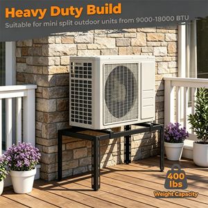 Supporto Regolabile per Condensatore AC da 400 Libbre (226 kg) per Pompa di Calore Senza Condotto da 9000-36000 BTU con Funzione Anti-Vibrazione - Product Image 4