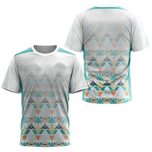 Custom Wholesale New Summer Men's 3D Digital Printed T-<b>Shirt</b> Sports Short Sleeve Regular Fit <b>100</b>% <b>Polyester</b> Breathable Geometric - Product Image 3