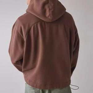 เสื้อฮู้ดดี้ผู้ชายไซส์ใหญ่ สีพื้น ผ้าฝ้ายเฟรนช์เทอร์รี่ สวมใส่สบายๆ สำหรับฤดูใบไม้ร่วง มีกระเป๋า ดีไซน์เรียบง่าย ทรงปกติ - Product Image 3