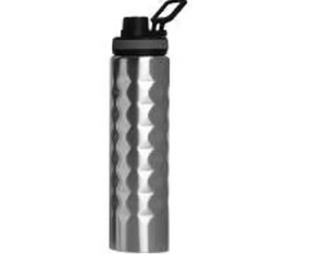 Bouteille d'eau en acier inoxydable avec bouchon à bec verseur simple, modèle Ananas, 1 L - Product Image 6