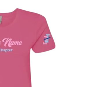 Camiseta Rosa de Algodón con Estampado Gráfico para Mujer, Estilo Casual, Cómoda para el Día a Día, Conjunto a Juego para Eventos Familiares - Product Image 4