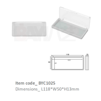 Boîte en plastique transparente rectangulaire personnalisée pour poudre pressée, fond de teint, blush, bronzer, contour