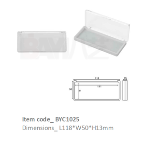 Boîte en plastique transparente rectangulaire personnalisée pour poudre pressée, fond de teint, blush, bronzer, contour - Product Image 1
