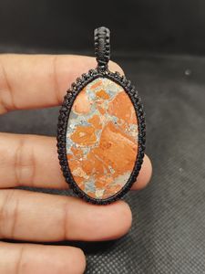 Collar de Macramé Hecho a Mano, Estilo Vintage, con Jaspe Maligano, Joyería Trenzada Bohemia - Product Image 4