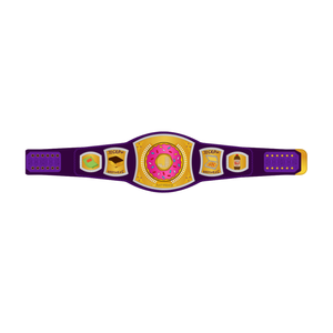 Ceinture de championnat personnalisée sur le thème des beignets, ceinture de lutte unique et personnalisée avec un design coloré pour les fans et les collectionneurs - Product Image 1