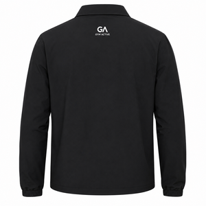 Men's <b>Black</b> Bomber <b>Jacket</b> Windproof Lightweight <b>Zip</b>-<b>Up</b> Stand Collar Casual Outdoor Sports <b>Jacket</b> Custom OEM Wholesale Front Logo - Product Image 4