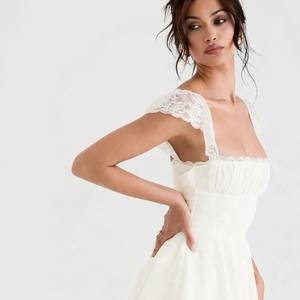 Vestidos Mini Sexys de Tirantes Finos de Satén para Mujer, Mezcla de Algodón, para Fiestas y Clubes, Silueta en A - Product Image 5