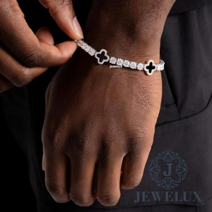 Premium Quality Moissanite Diamond Tennis Bracelet Iced Out Hip Hop Jewelry for <b>Men</b> and Women Custom Gold Silver Plated Chain - Product Image 2