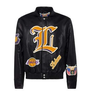 Veste en cuir pleine fleur des Lakers de Los Angeles, couleur - Product Image 1