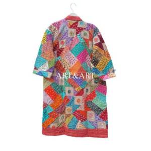 Fabricante y mayorista de kimonos largos acolchados Kantha indios para mujer, estilo vintage, para festivales, hechos a mano, de algodón. - Product Image 5