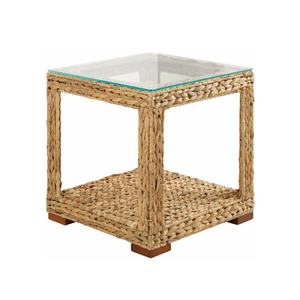 Mesa Auxiliar Vintage de Jacinto de Agua para Sala de Estar, Mesas Auxiliares Únicas Tejidas a Mano por Fábrica Vietnamita B2B - Product Image 1