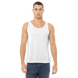 Camisetas sin mangas deportivas de algodón tejido para hombre Bella Canvas - Camisetas de verano transpirables que absorben la humedad para gimnasio y entrenamiento - Product Image 3