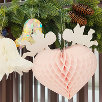Décoration de mariage élégante et moderne en forme de cœur en papier de soie CE-3918