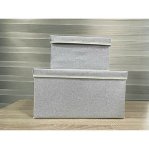 Caja de Almacenamiento Plegable de Tela Beige MA49, 45x35x24cm, 1.3kg, para Organizar Ropa, Juguetes y Accesorios en el Armario o la Sala de Estar - Product Image 2