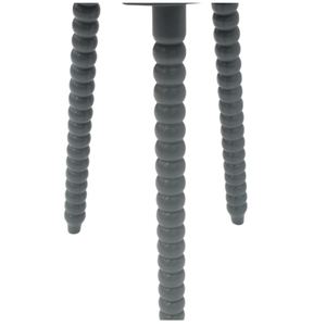 Mesa Auxiliar de Madera Maciza de Mindi con Acabado Gris de la Colección Bobby para Dormitorio y Sala de Estar, Mesitas de Noche - Product Image 2