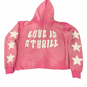 Sweat à capuche uni pour homme, coupe classique, décontracté, pour l'hiver, rose, 100 % coton, écologique, avec poche - Product Image 5