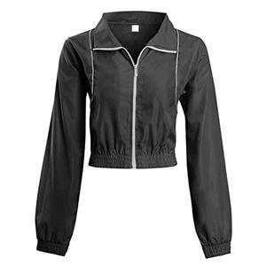 Ensemble survêtement coupe-vent 2 pièces pour femme avec logo personnalisé, comprenant un sweat à capuche et un pantalon de survêtement, grandes tailles - Product Image 4