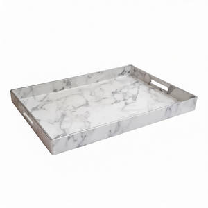 Plateaux de service rectangulaires élégants en gros pour la décoration intérieure, avec texture marbre - Product Image 1