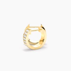 Pendientes de Aro de Oro Blanco de 14K con Doble Hilera de Diamantes Cultivados en Laboratorio para Mujer, Certificados por GIA, Chapados en Rodio, Joyería Fina, Regalo para Bodas y Fiestas - Product Image 1