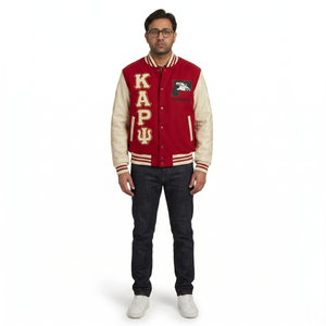 Blouson universitaire en laine et cuir Melton sur mesure pour homme, coupe courte, style streetwear, avec lettrage HBCU, poids lourd, fabriqué jusqu'en 6XL - Product Image 1