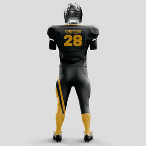 Ensemble de maillot et pantalon de football américain de qualité supérieure, uniforme de football américain en tissu polyester respirant et à séchage rapide - Product Image 2