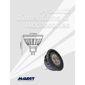 Set di 4 Lampadine LED MR16 Aggiornate per Illuminazione Paesaggistica, 5W GU5.3 Non Dimmerabili, 9-17V AC/DC, Faretto da Esterno Impermeabile per Giardino - Product Image 4