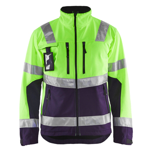 Chaqueta de Seguridad Reflectante de Alta Visibilidad ANSI Clase 3, Impermeable, Softshell, Amarillo Neón, para Trabajo de Construcción, para Hombre - Product Image 2