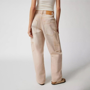 OARH INT INDUSTRY 2026 Jeans de Mujer de Talle Grande, Cintura Alta, Rectos, Desgastados, 100% Algodón Lavado, con Logotipo Personalizado de Diseñador, Estilo Vintage - Product Image 3