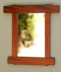 Cadre de miroir en bois écologique avec finition en bois naturel, bordure de miroir décorative faite à la main pour chambre à coucher, salle de bain, salon - Product Image 2