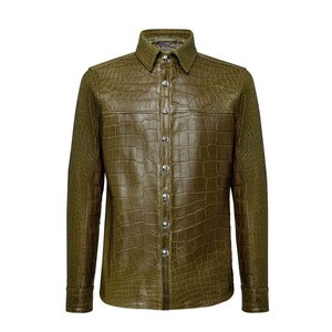 <b>Men's</b> Leather <b>Shirts</b> 2026 New Arrival Wear Boxy Fit Premium Quality Outdoor Use Stylish OEM Custom Design Wholesale <b>Men</b> <b>Shirts</b> - Product Image 1
