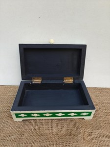 Luxury Bone Inlay Decorative Wood Box Handmade Jewelry Organizer <b>Storage</b> <b>Chest</b> for Home Office Hotel Wedding and Gift Collection - Product Image 3