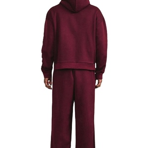 Ensemble de survêtement en molleton pour homme de haute qualité, 100% coton, pull-over uni, vêtements d'hiver confortables - Product Image 2