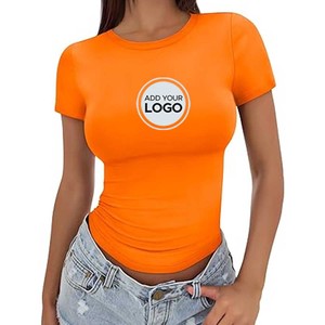 เสื้อยืดคอกลมผู้หญิง พิมพ์ลายตามสั่ง ผ้าฝ้าย 100% - Product Image 1