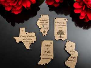 Custom Engraved Wooden Ornament for a Merry Christmas Celebration - Product Image 2