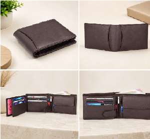 Imported Leather <b>Wallet</b> for Men Luxury Bifold <b>Wallet</b> Designer Leather <b>Wallet</b> Black Men's Fashion Accessory Premium Men's - Product Image 3