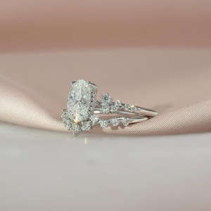 เพชรรูปไข่เพาะเลี้ยงในห้องปฏิบัติการ คุณภาพสูง ทอง 14K สีเหลือง/ชมพู/ขาว ได้รับการรับรองจาก IGI ดีไซน์แฟนซี สำหรับใช้ในชีวิตประจำวัน ของขวัญงานแต่งงาน - Product Image 1