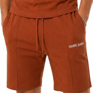 Men's <b>Short</b> Sleeve Tank <b>Top</b> <b>and</b> <b>Shorts</b> Summer <b>Set</b> Casual Sporty Breathable Solid Color Crew Neck Loose Fit - Product Image 5
