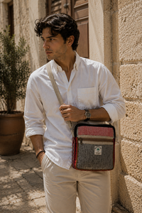Bolso bandolera textil tejido a mano con bolsillo frontal con cierre de cremallera, correa de hombro ajustable y bolsos compactos para el día a día para mujer - Product Image 4