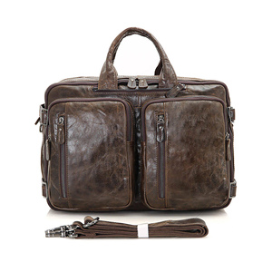 Maletín de Cuero Marrón Dwelt Gears, Bolso de Negocios Vintage, Maletín de Hombro para Oficina y Viajes, Modelo DG-LB-1001 - Product Image 3