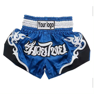 Wholesale Pakistan Boxing Muay Thai Shorts Custom Logo Front Position Premium Polyester <b>Stretch</b> Lightweight Quick Dry Breathable - Product Image 4