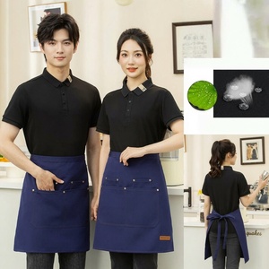 New Design Canvas Adjustable Strap <b>Half</b> <b>Apron</b> Heavy-duty <b>Apron</b> Custom logo Multiple Utility Pockets Kitchen <b>Apron</b> - Product Image 4