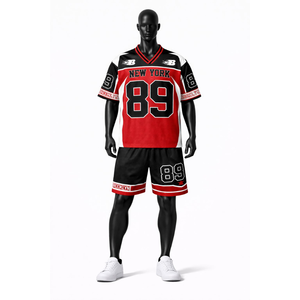 Conjunto de Camiseta y Pantalones Cortos de Fútbol Americano de Primera Calidad, Uniforme Deportivo Transpirable, Ropa de Equipo Personalizada para Entrenamientos y Partidos - Product Image 2