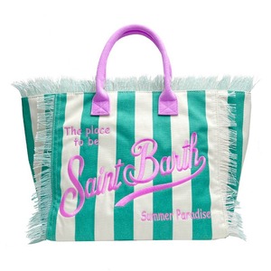 Bolsa de Lona Casual para Mujer, con Cierre de Cremallera, Capacidad de 20-35L, Estilo Europeo Americano, Bordado con Patrón de Letras - Product Image 5