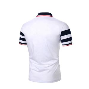 เสื้อโปโลแขนสั้นผู้ชาย คอปกมีลาย ปิดกระดุมด้านหน้า ผ้าถัก สวมใส่สบาย เหมาะสำหรับกอล์ฟ กิจกรรมกลางแจ้ง รับสกรีนโลโก้ - Product Image 2