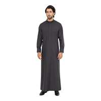 Robe traditionnelle omanaise pour homme, Jubba islamique, vêtement musulman arabe, chemise longue jusqu'aux chevilles, taille et couleurs personnalisées disponibles.