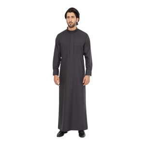 Túnica tradicional omaní para hombre, jubba islámica, ropa árabe musulmana, camisa larga hasta el tobillo, tamaño y colores personalizados disponibles. - Product Image 1