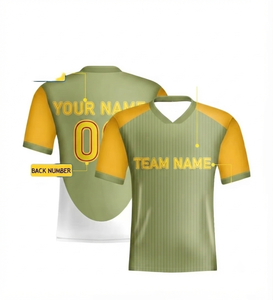 Heat Transfer Printing <b>Light</b> Olive Green 100% Polyester Soccer Jersey Football Uniform Breathable Mesh Personalized Team Wear - Product Image 1